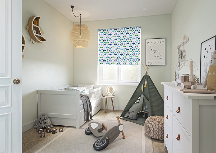 Leafy Lane, Aqua - Twist&Fit Roman Blind - Image 6